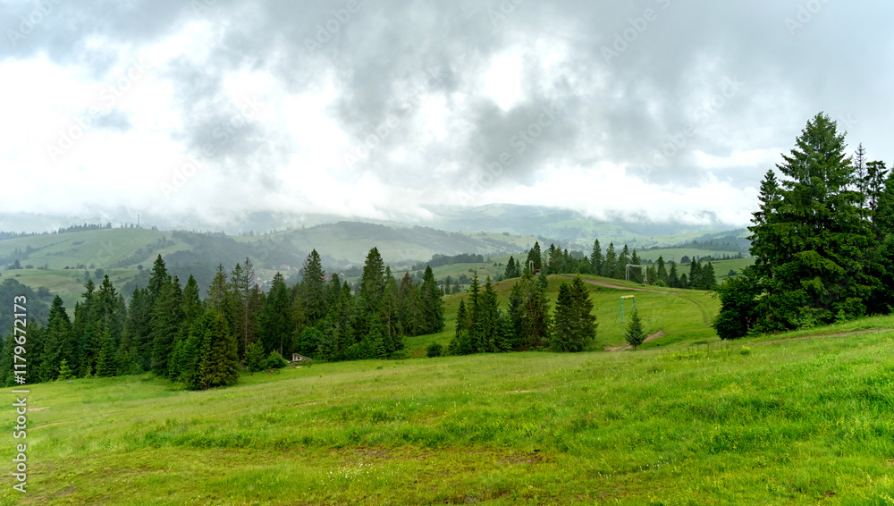 Amazing view of the Carpathian mountains Amazing view of the Carpathian mountains