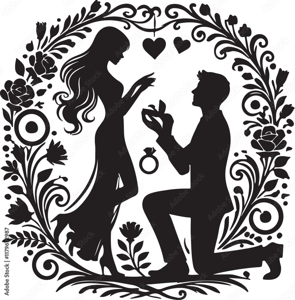 silhouette of a couple silhouette of a couple