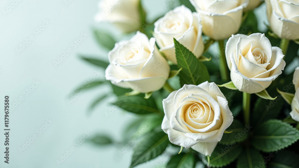 Artificial White Rose Bouquet: Elegant Floral Background for Wedding Invitations, Decor Catalogs & Greeting Cards Artificial White Rose Bouquet: Elegant Floral Background for Wedding Invitations, Decor Catalogs & Greeting Cards