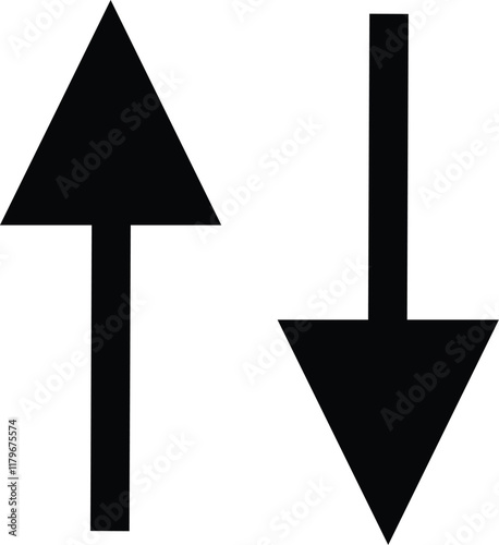 Arrow icon silhouette