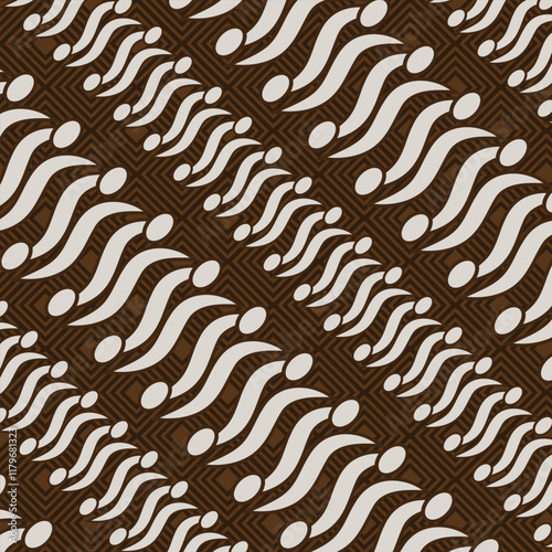Background of Indonesian Javanese batik pattern fashion