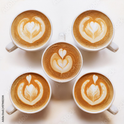 Latte Art Symphony, Seamless cup of coffee.