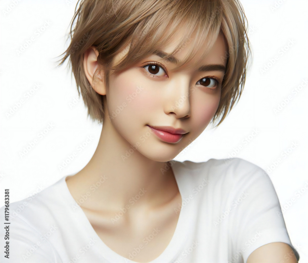 白いTシャツの美女
白いTシャツの美女