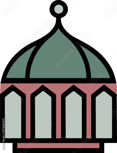 Colorful Lantern for Ramadan or Eid Eid al-Fitr Icon Vector Illustration