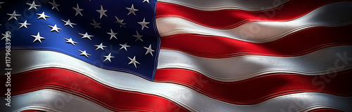 American flag background, flag of the United States with a wavy texture, USA Wavy Flag Background, USA flag animation background. Generative Ai