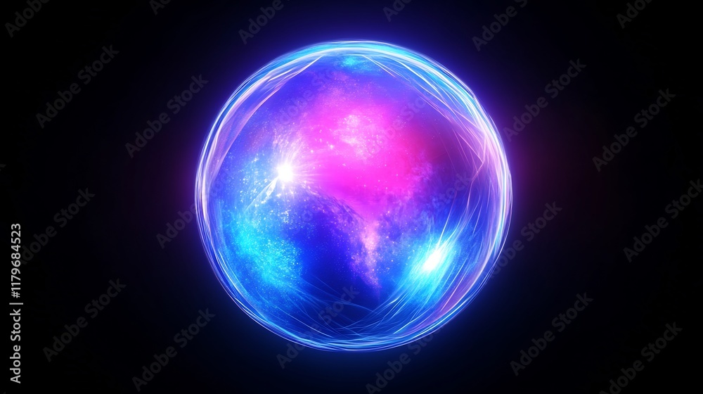Vibrant Energy Orb: Close-up Photo of a Glowing, Mystical Sphere. AI Generated Vibrant Energy Orb: Close-up Photo of a Glowing, Mystical Sphere. AI Generated
