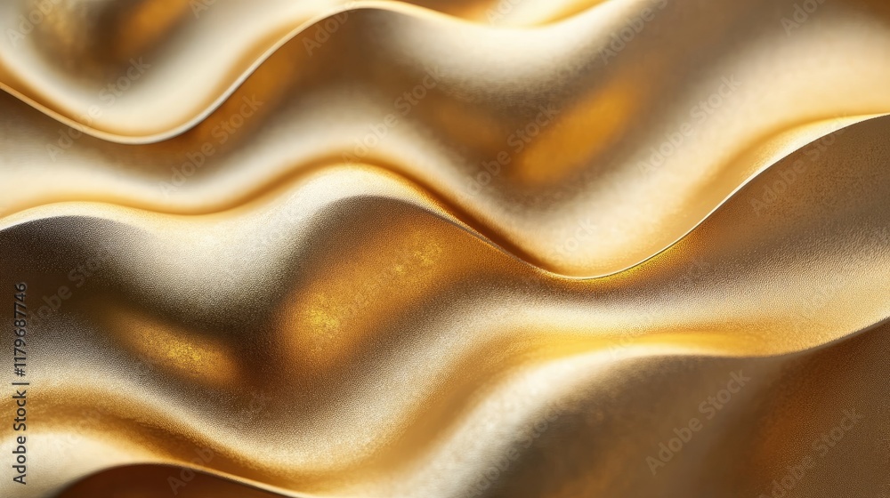 Golden gradient abstract background with textured waves showcasing a luxurious powder-coated finish in macro detail. Golden gradient abstract background with textured waves showcasing a luxurious powder-coated finish in macro detail.