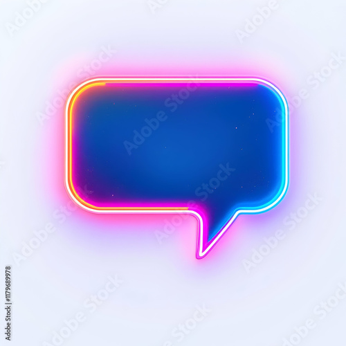 Neon chats box illustration