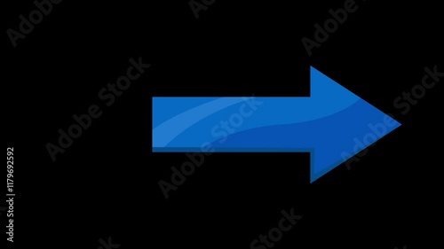 blue arrow icon, direction sign symbol