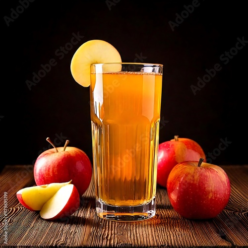 glass of apple juice