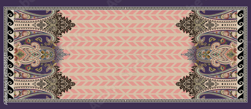 Pakistani Dupatta for digital print.Digital Dupatta design.