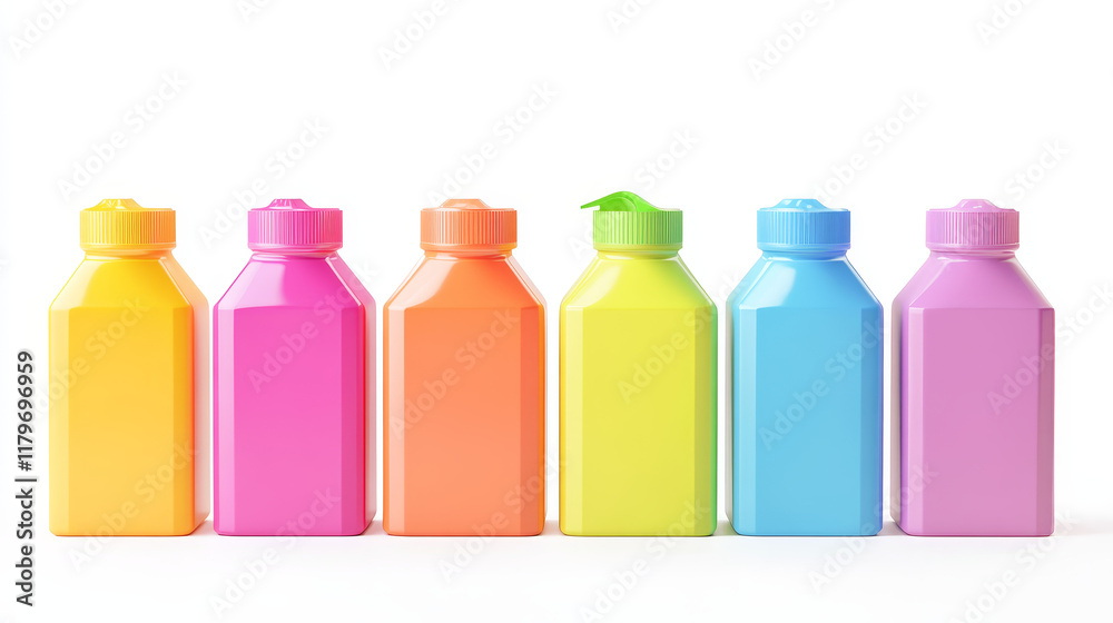 Blank Milk or Juice Carton Boxes on a white background. 3d Rendering Blank Milk or Juice Carton Boxes on a white background. 3d Rendering