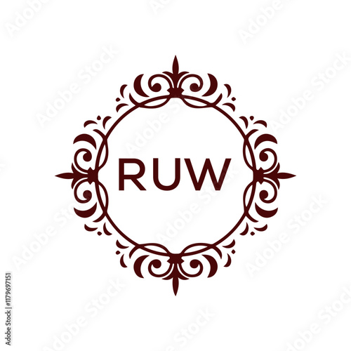 RUW Letter Initial Logo Design Template Vector Illustration photo