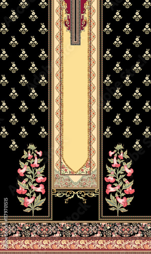 Pakistani kurti for digital print.Digital kurti design.