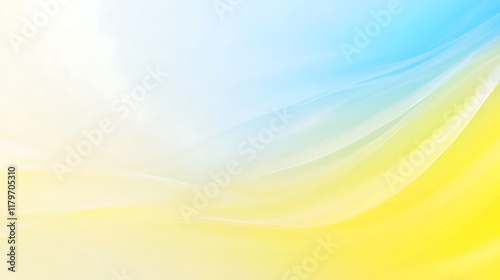 Abstract Yellow Blue Gradient Swirling Design