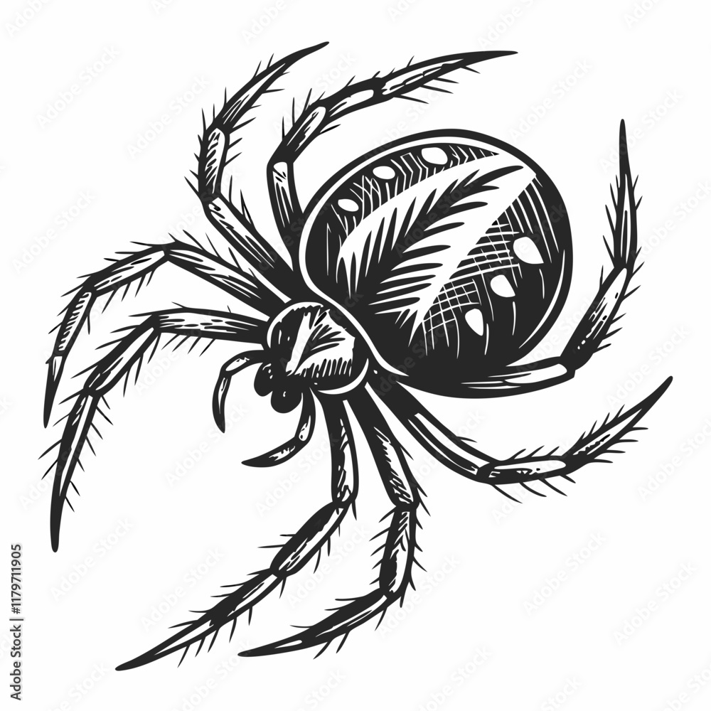 Obraz premium Spider Black silhouette