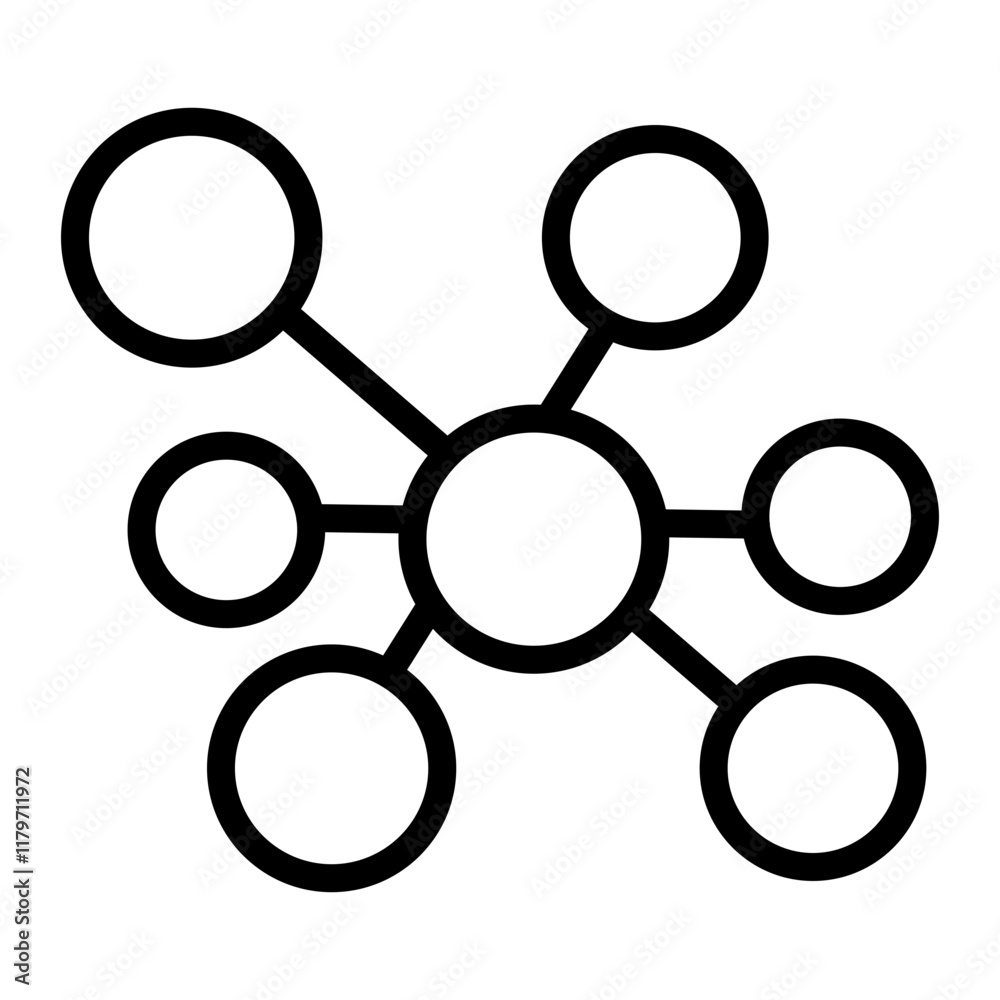 Resource Hub Vector Line Icon Design Resource Hub Vector Line Icon Design
