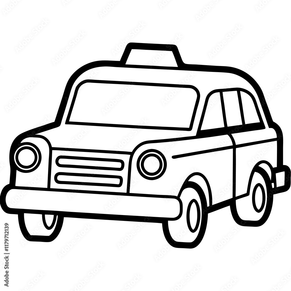 Taxi car line icon vector illustration Taxi car line icon vector illustration