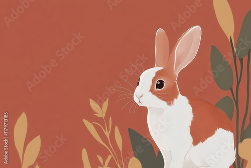 Easter card with minimalist design and chic typography, featuring elegant graphics and seasonal motifs to convey Easter wishes in style