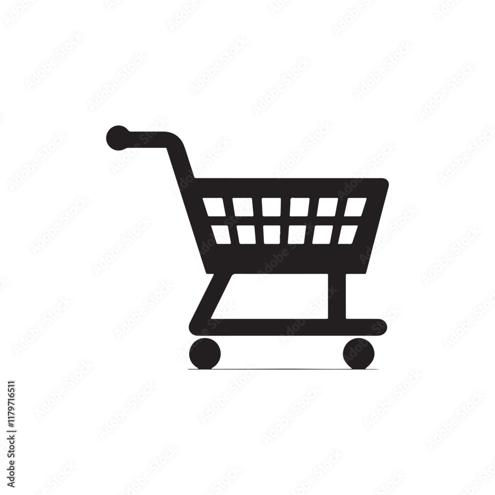 Simple Vector Shopping Cart Illustration Simple Vector Shopping Cart Illustration
