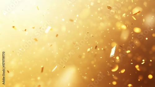 Golden Confetti Celebration Background
