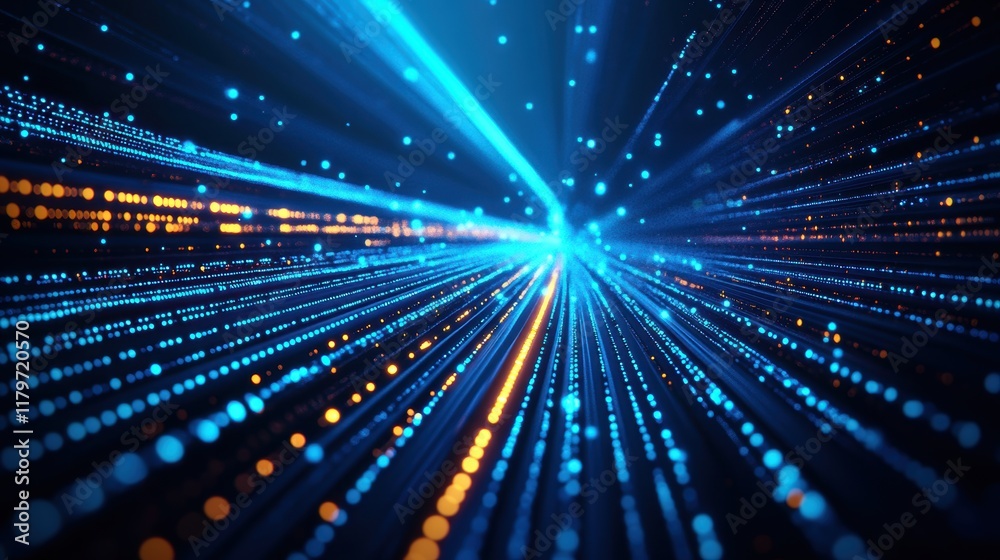 Futuristic Abstract Technology Background with Glowing Lights and Intersecting Lines Creating a Dynamic Visual Experience