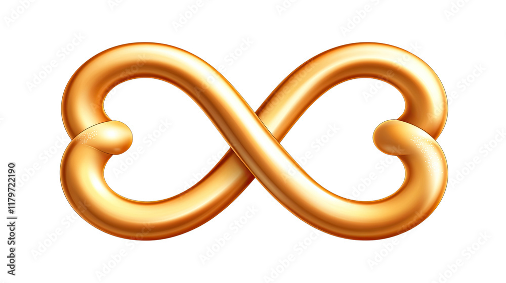 Golden Infinity Symbol Icon Representing Endless Love, Eternity, and Continuous Connection Golden Infinity Symbol Icon Representing Endless Love, Eternity, and Continuous Connection