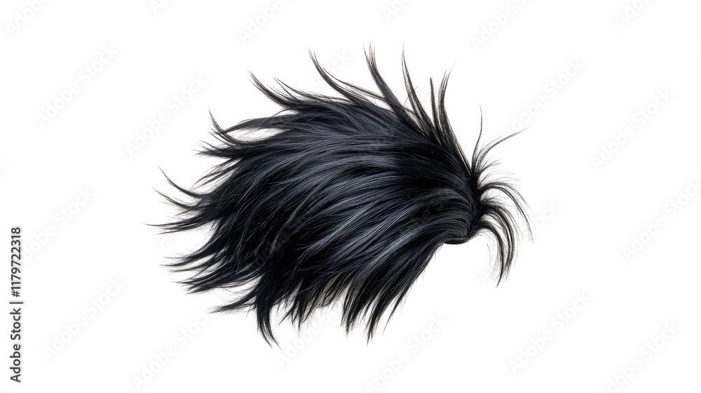 Realistic Black Hairpiece for Fashion Styling, Costume Design, and Cosplay Use Perfect for Creative Projects and Photography