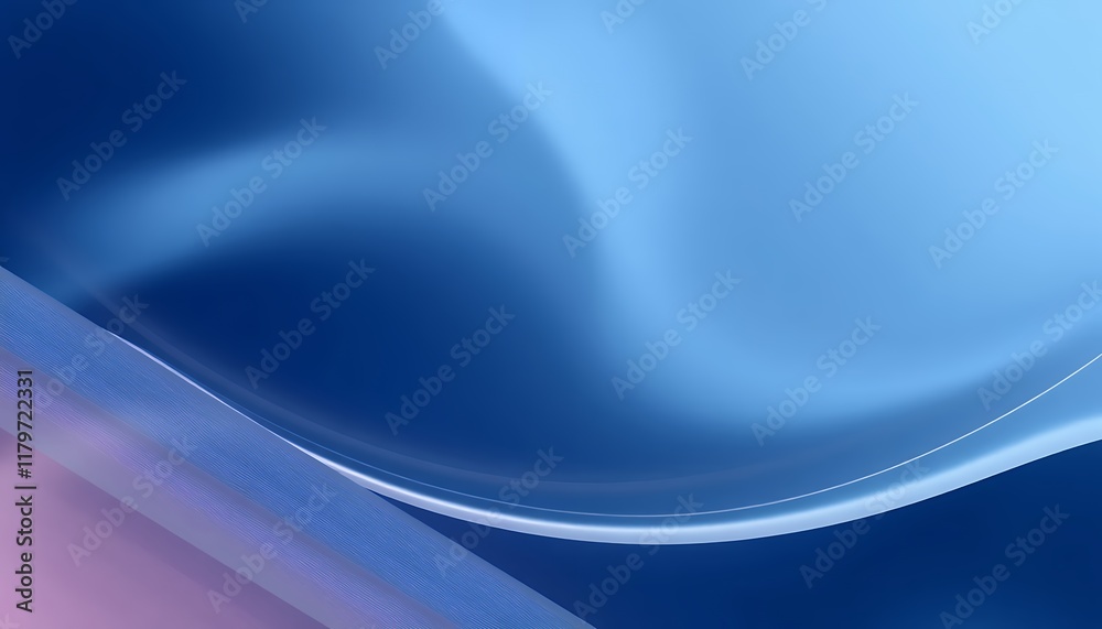 Fototapeta premium Abstract Blue Wave Design: Serene Digital Art