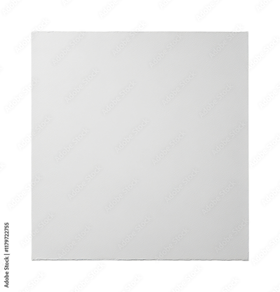 Blank white square paper sheet on high fidelity minimalist design studio aesthetic concept isolated on transparent background png Blank white square paper sheet on high fidelity minimalist design studio aesthetic concept isolated on transparent background png
