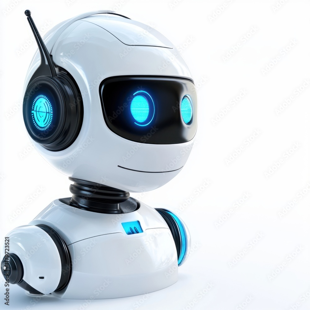 Innovative robot design studio setting digital illustration futuristic environment close-up view technology concept Innovative robot design studio setting digital illustration futuristic environment close-up view technology concept