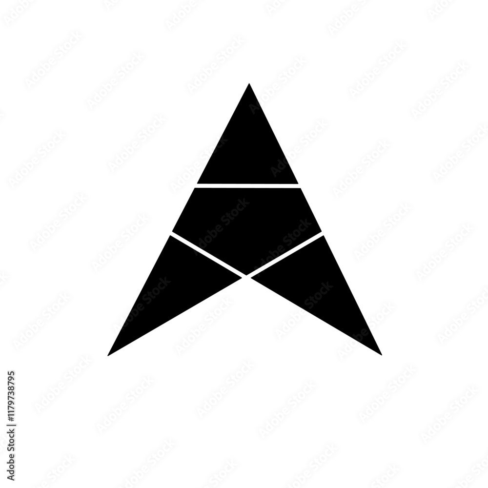 Fototapeta premium black and white triangle