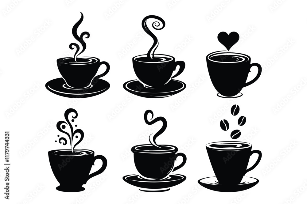 Coffee Cup Vector Illustrations for Cafes and Branding
