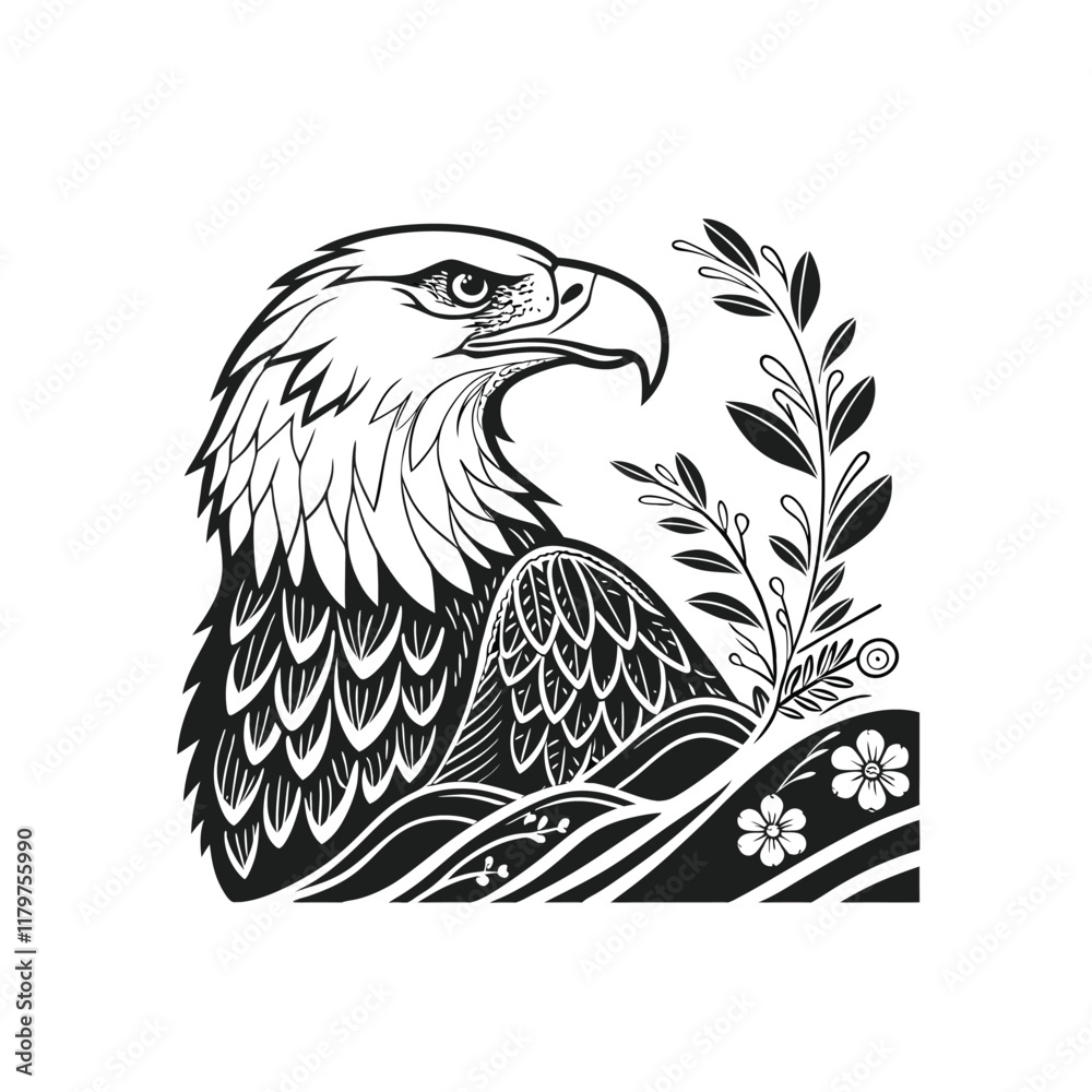 Obraz premium eagle head illustration