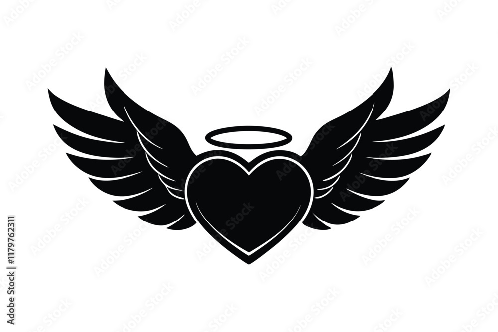 Obraz premium heart with wings