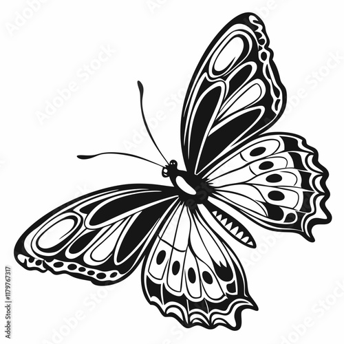 Butterfly Black silhouette