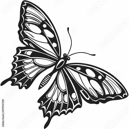 Butterfly Black silhouette