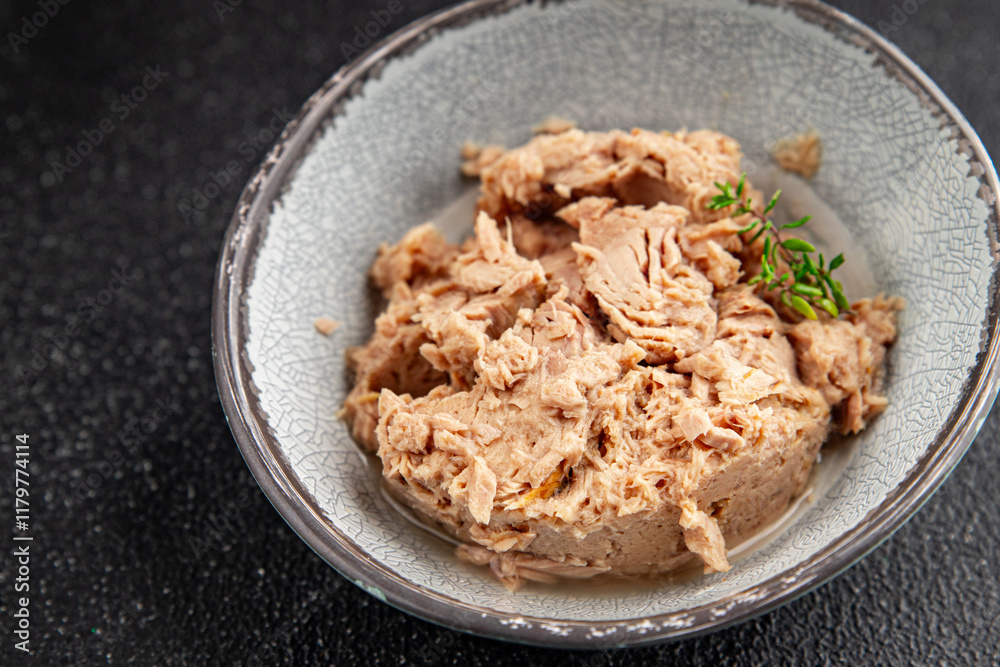 canned tuna fish seafood snack aperitif fresh tasty food dish delicious gourmet food pescetarian diet background on the table rustic food top view copy space vegetarian food 