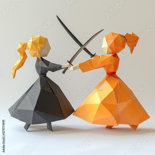 Geometric Figures Sword Fight photo