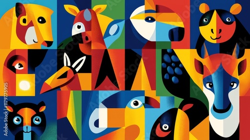 Geometric Animal Portraits