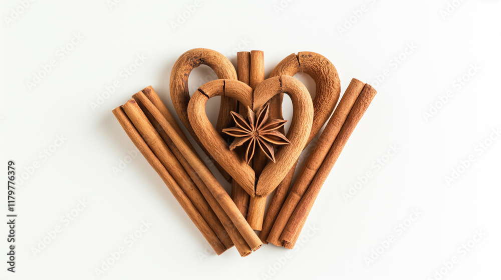 Cinnamon sticks isolated on white background Cinnamon sticks isolated on white background