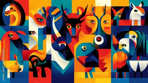 Geometric Animal Portraits
