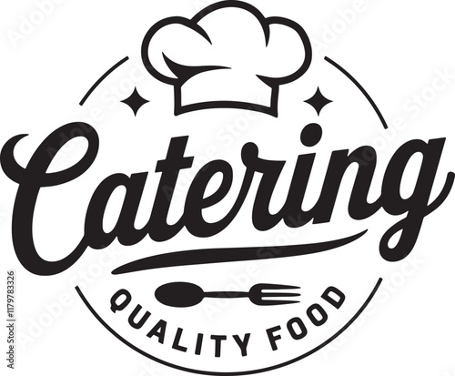 Vintage Catering Logo Design - Quality Food Emblem