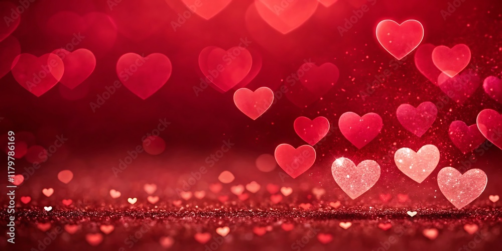 Valentine's Day, Red Heart Bokeh Background for Valentine's Day Poster, Banner, Post, Story, Valentine's Day, Red Heart Bokeh Background for Valentine's Day Poster, Banner, Post, Story,