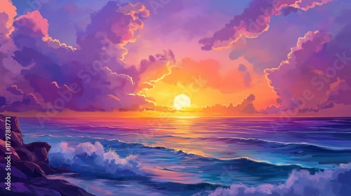 sunset over the ocean