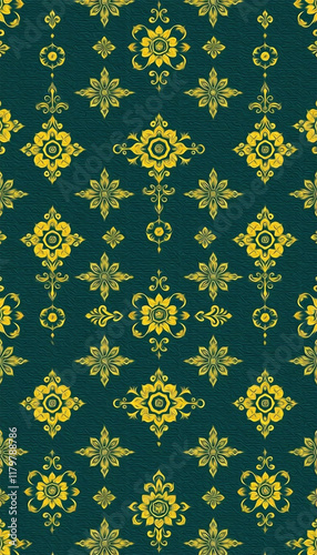 Oriental pattern. Oil painting. Pattern for printing on wall decorations, covers, leaflets, business cards