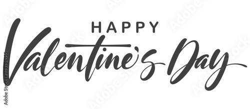 happy valentines day lettering brush vector eps