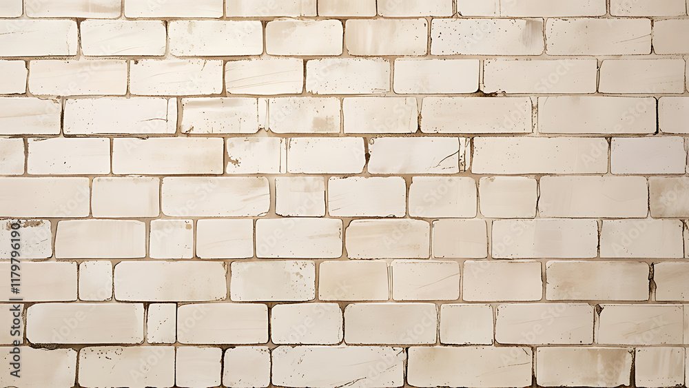 Obraz premium room with white brick building feature pattern vecto rectangle copy space white color block shape textured