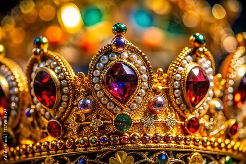Macro Photography: Royal Crown, Jewel Details, Power, Splendor, Regal