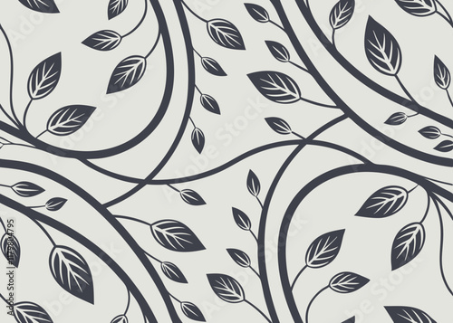 ilustration abstract leaf line background
